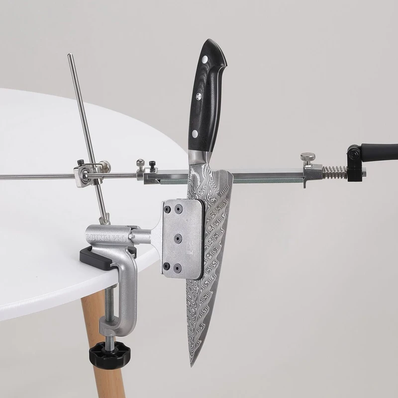 

Точилка с фиксированным углом, вращающаяся на 360 ° Заточная головка, удобная и быстрая профессиональная точилка, кухонный алмазный инструмент для заточки