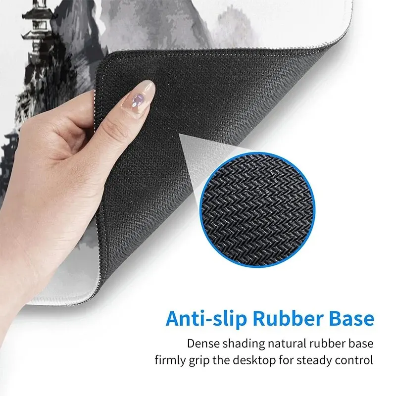 Japanese Samurai Sun XL Gaming Mouse Pad - Natural Rubber, Anti-Slip Desk Mat