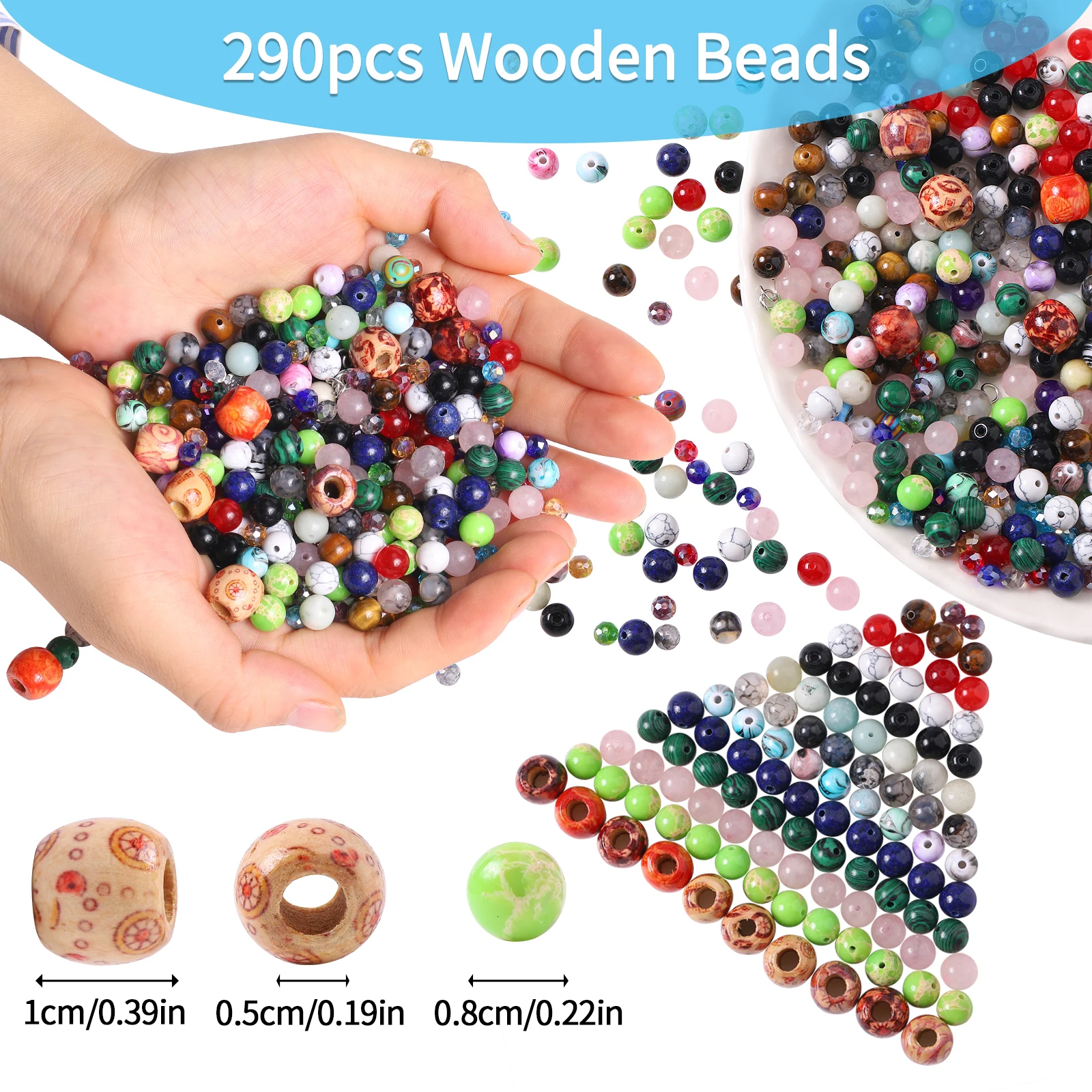 290pcs Wood Handmade DIY Mixed Alphabet Letter Beads send tools Charms Beads for Making Jewelry Handmade Bracelets Accessories 1pcs craft diy transparent uv resin liquid silicone mold rectangle bookmarks resin molds for diy pendant charms making jewelry