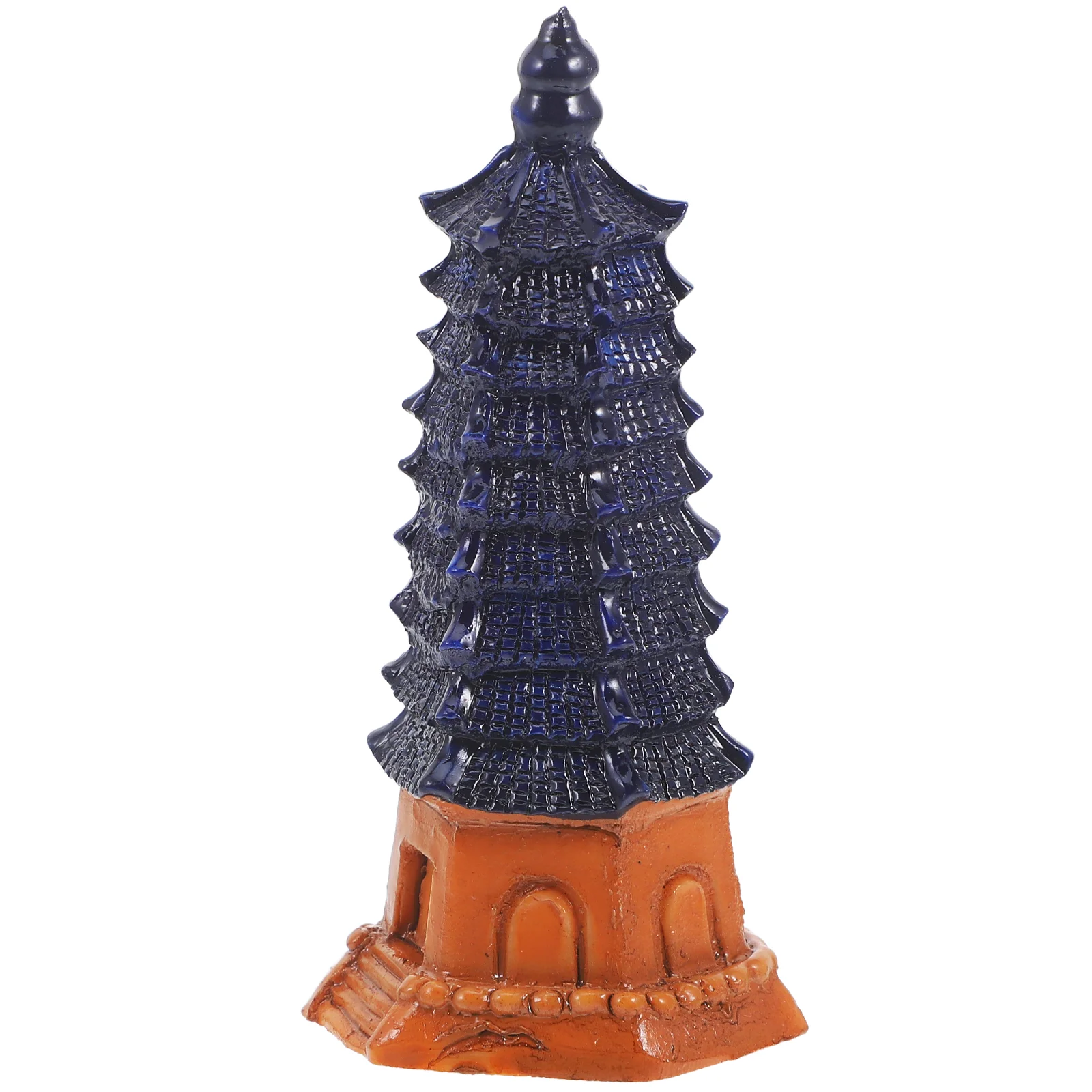 

Ancient Pagoda Model Vintage Decor Tower Figurine Desktop Decorations Adornment Office Retro Metal Resin Study Room Craft