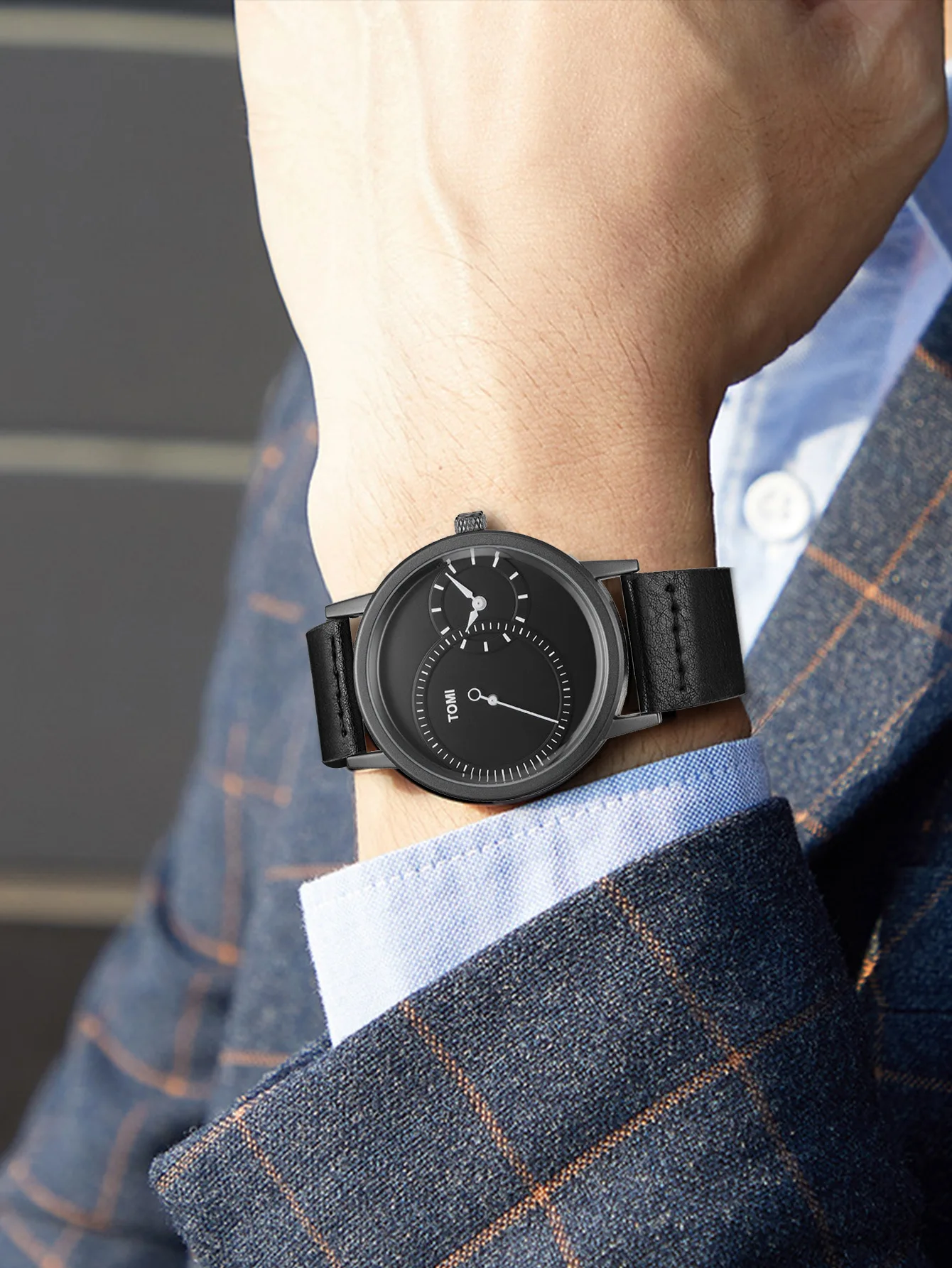 Elegant Watch for Men Simple Style Men Quartz Wrist Watches Casual Leather New Wristwatch Minimalist Black White Brown Man Clock