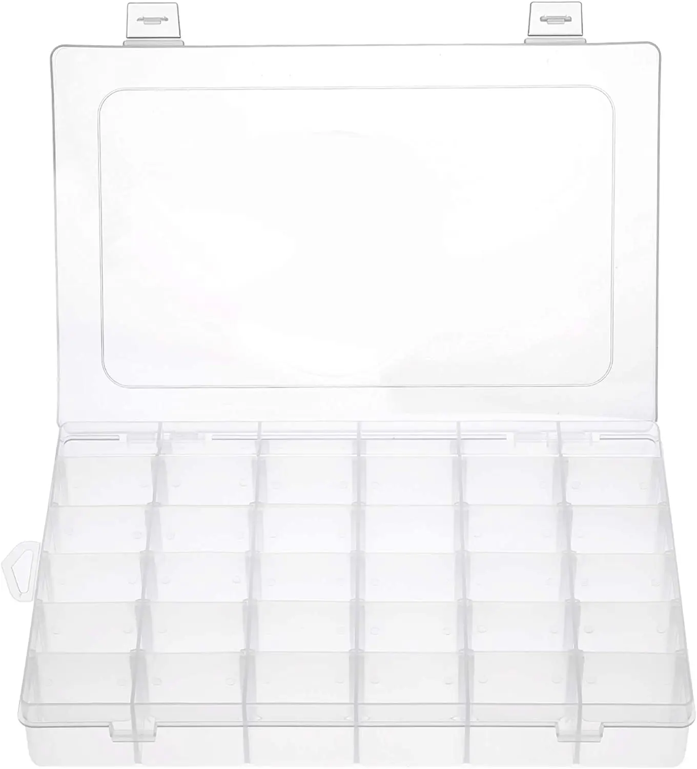 

Plastic Storage Jewelry Compartment Adjustable Container Beads earring box for jewelry organizer rectangle packaging Boxes Case