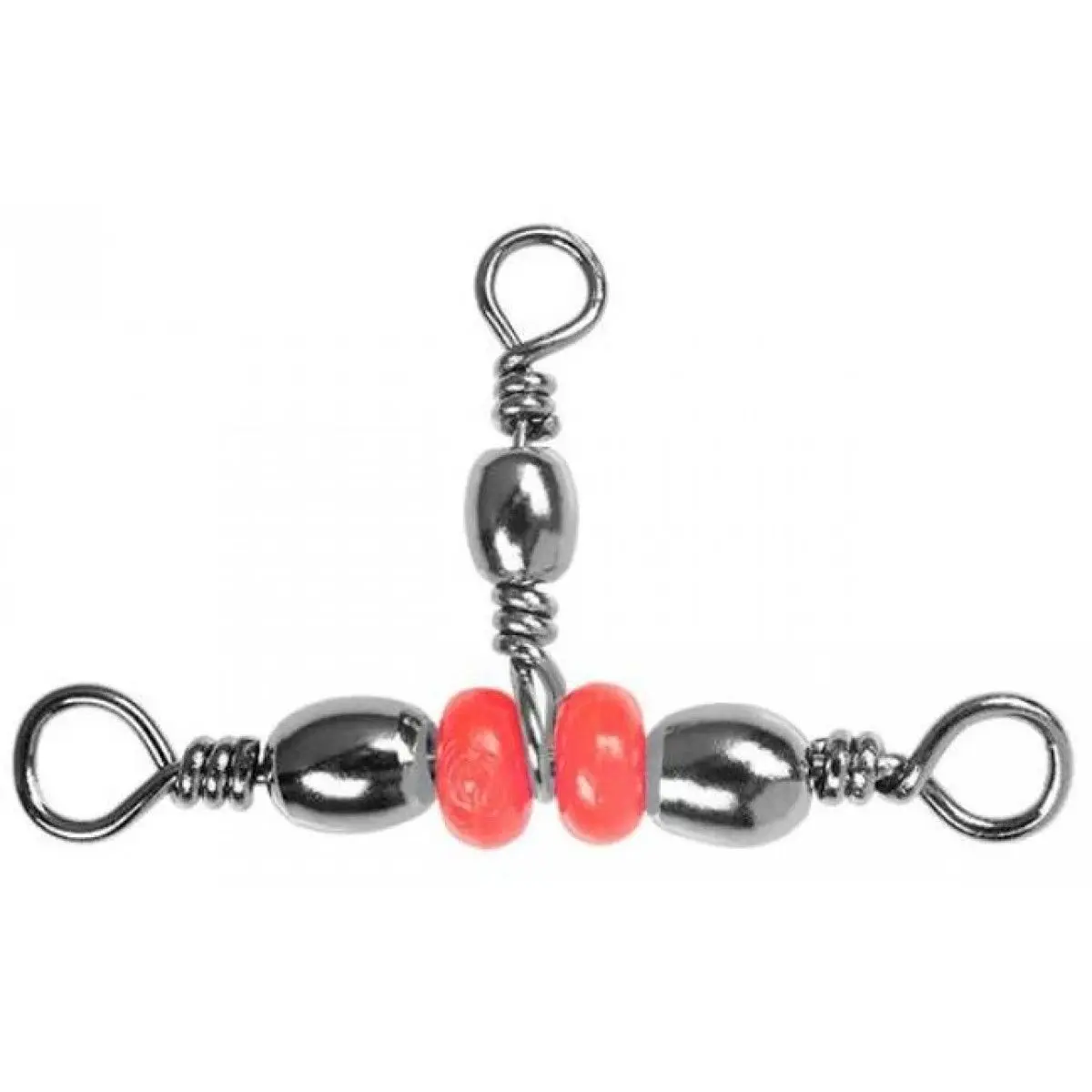 Вертлюг &quotSprut" SW-32 BN #12x14/13kg (Barrel Triple Swivel Style 2 (Red Beads)/Т-образный) 1упак*4шт tr-233638 |