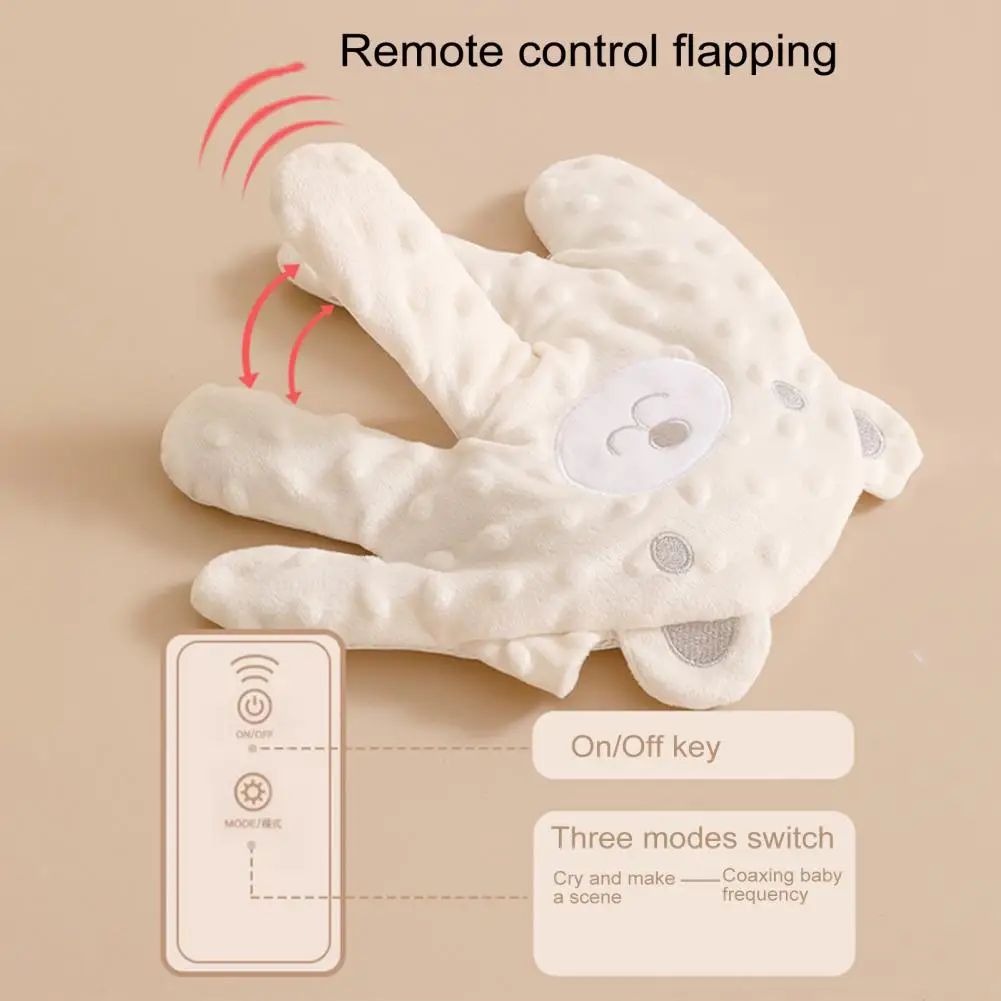 Electric Soothing Glove Plush Hand Pillow Automatic Patting Infant Soothing Palm for Newborns Adjustable Baby Sleeping Aid 5