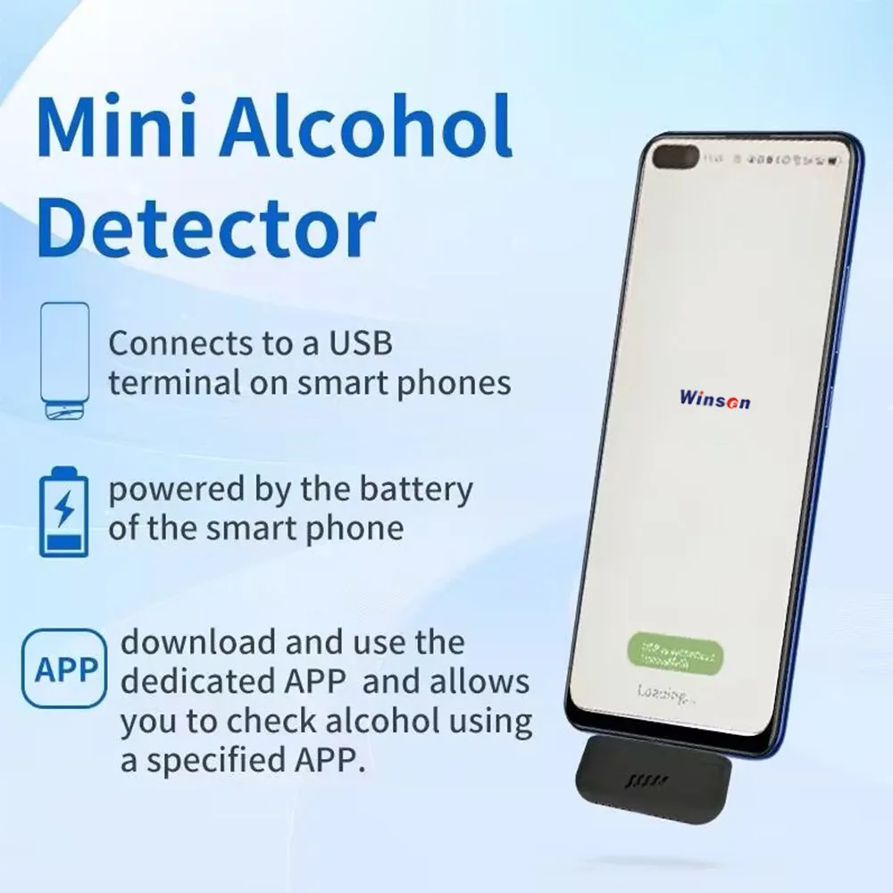Portable Breathalyzer Mini Alcohol Detector Automatic Breath Alcohol Test Tool Portable alcohol detector automatic tester