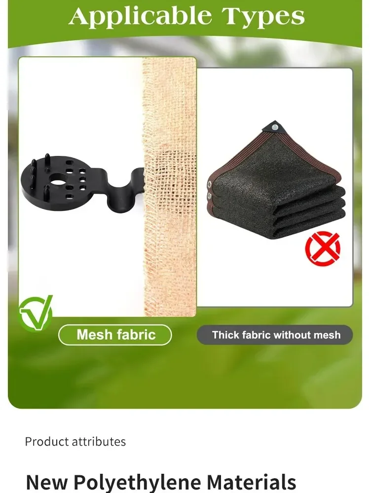 Description Picture 3 of itemHome Camping Parasol Gazebo Garden Sunshade Outdoor Terrace Awning Cloth Mesh Clip Awnings Shadow Supplies Suns Shade Buildings