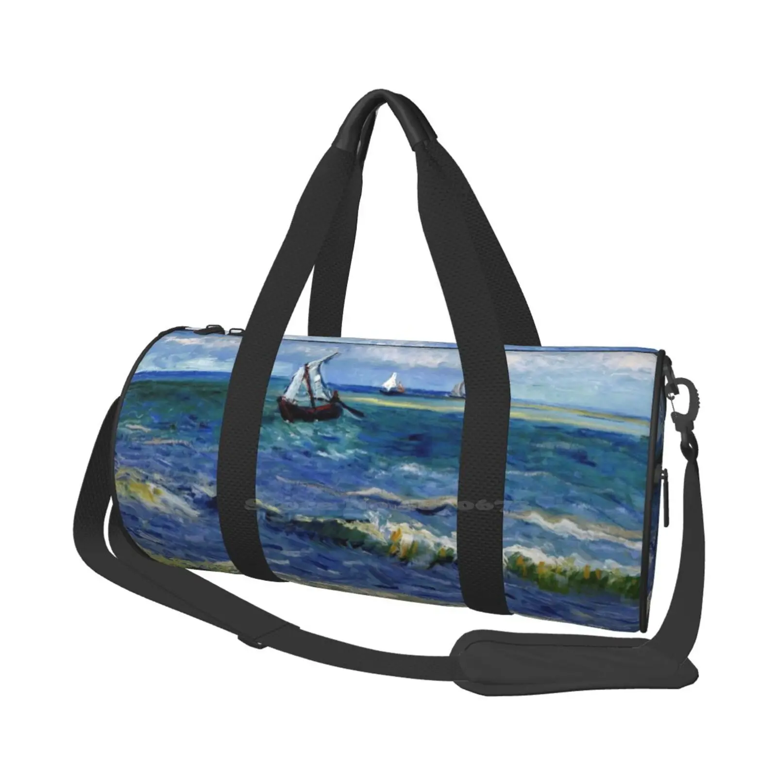 

Vincent Van Gogh " The Sea At Les Saintes - Maries - De - La - Mer " 1888 Shoulder Bag Shopping Storage Bags Satchel Men Women