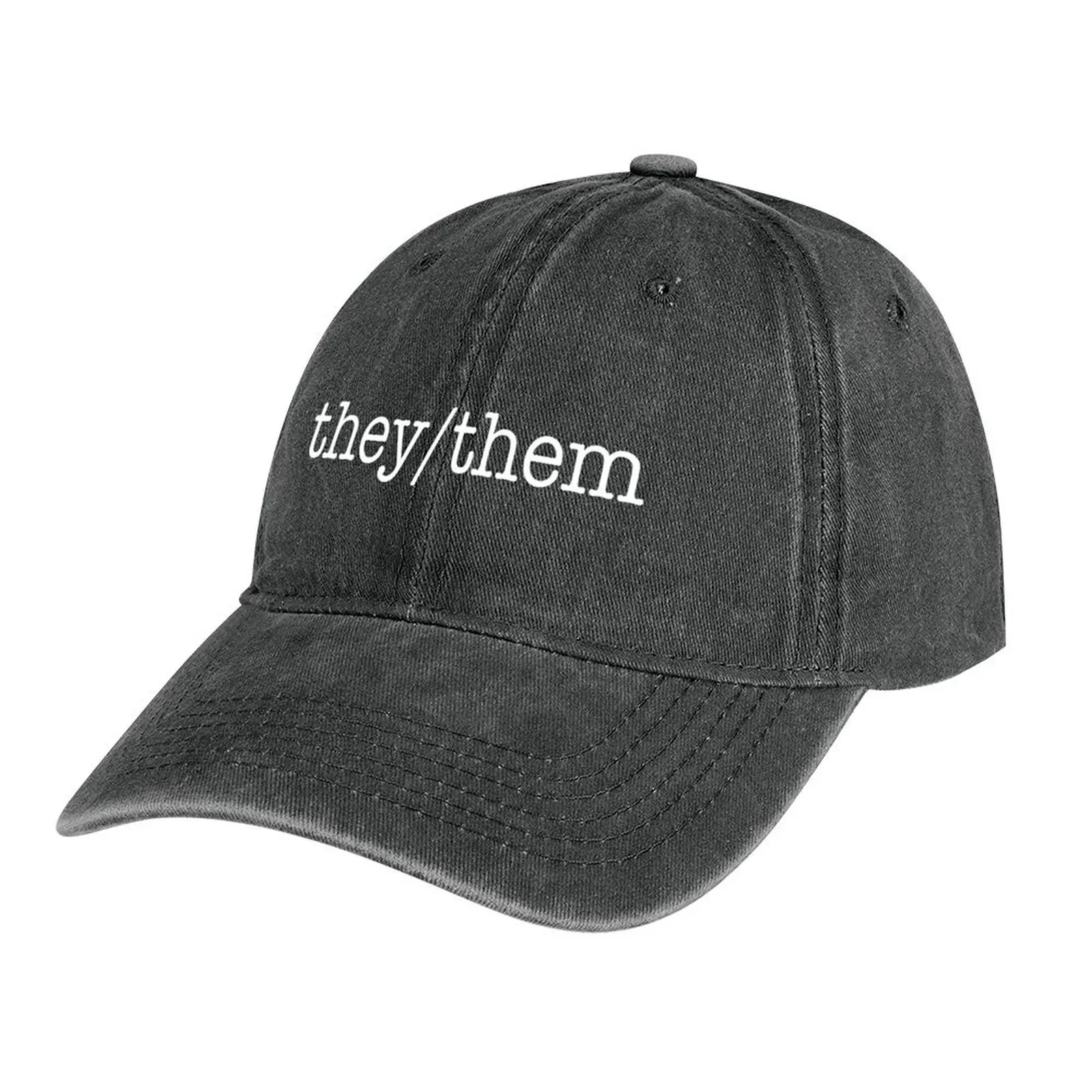 

They Them Pronouns Gender Preference Cowboy Hat Vintage summer hat Snap Back Hat Men's Baseball Women's