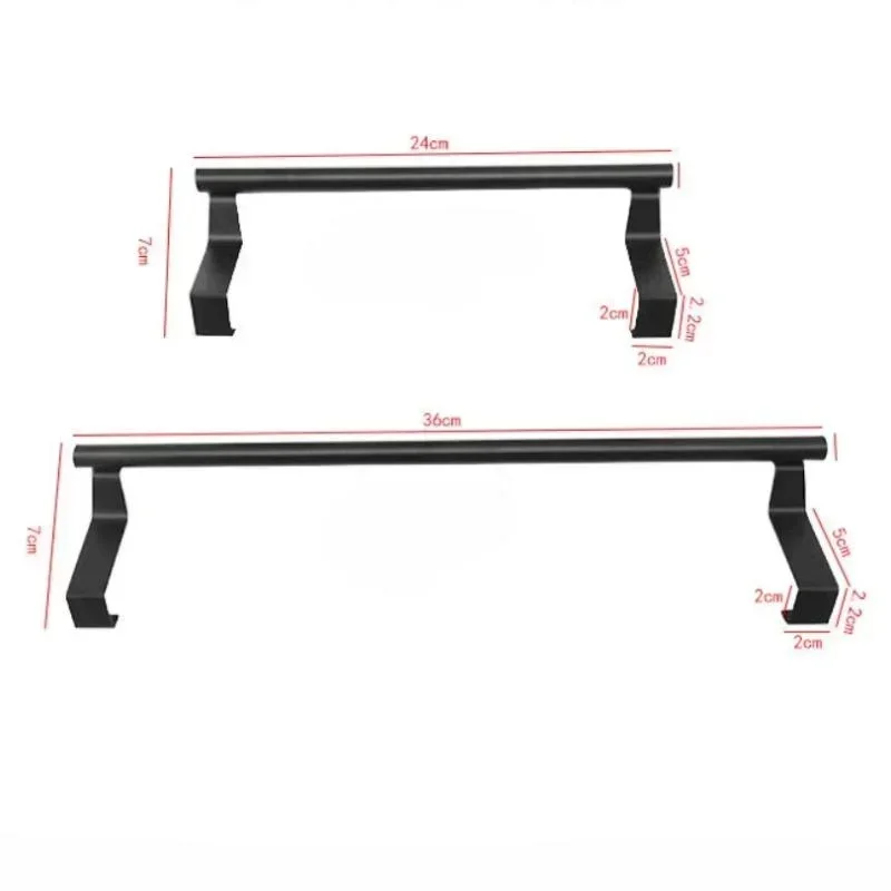 Towel Rod Steel Metal Wire Over Cabinet Towel Rack Storage Organizer Bathroom Door Hanging Rack Punch-free Rag Hanger towel rack towel holder