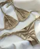 2025 New Bandage Stripe Brazilian Bikini Swimwear Women's Braided Rope Swimsuit Two Piece Set Female Sexy Mujer Beachwear Summer