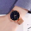 HANNAH MARTIN Brand Fashion Women Watch Luxury Rhinestone Starry Sky Dial Ladies Waterproof Stainless Steel Strap Couple Watch 6