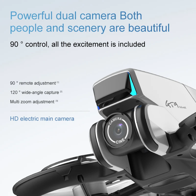 Drone GT9 4K WiFi FPV en action, parfait pour les débutants adultes
