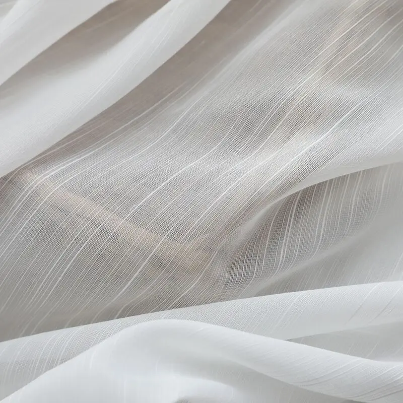 Cheap White Tulle Curtain Sheer Linen Curtains for Living Room Bedroom Kitchen Voile Tulle Sheer Curtains Window Treatments