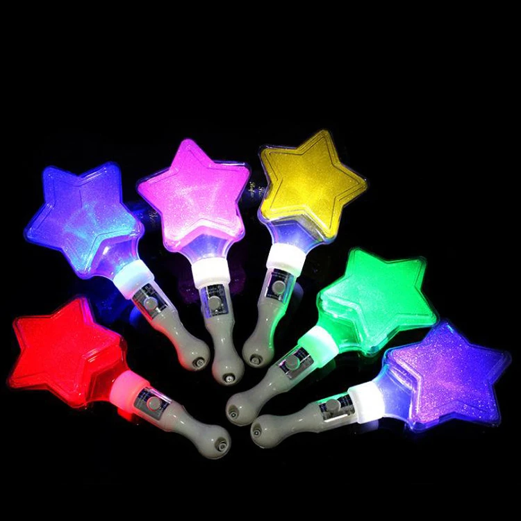 

10pcs Star Fluorescent Bar Concert Props Star hand stick Children's Glitter wand led neon party decoration Glow Party Supplies