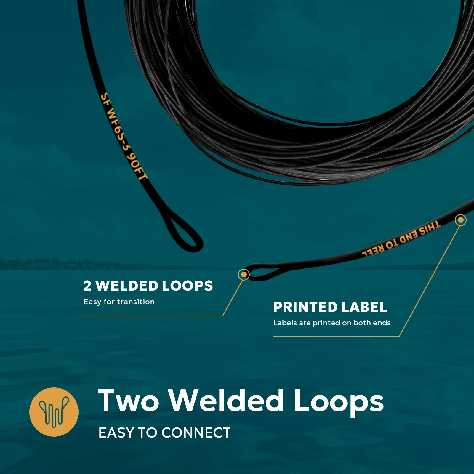 SF Full Sinking Fly Fishing Line Weight Forward Taper Fly Line WF 4 5 6 7 8 9 90FT IPS3/IPS5 5