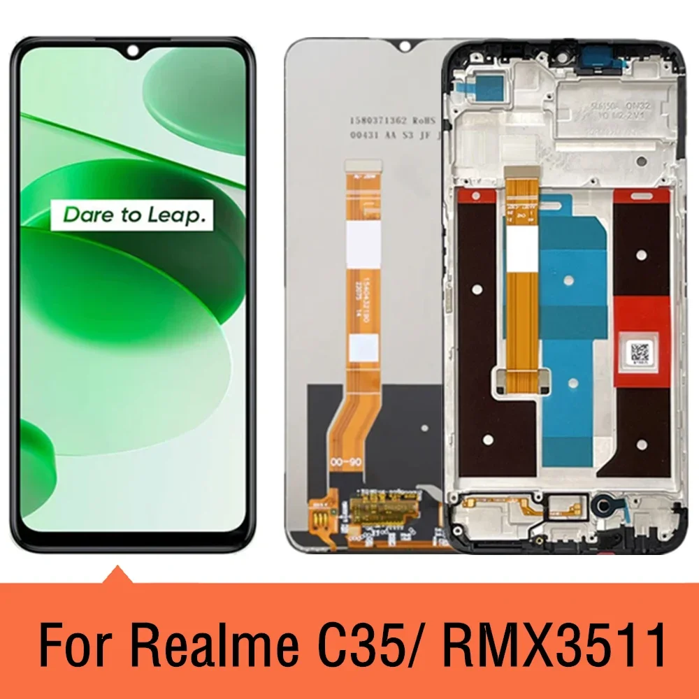 

ЖК-дисплей 6,6 дюйма для OPPO Realme C35 RMX3511, детали для замены ЖК-дисплея RealmeC35
