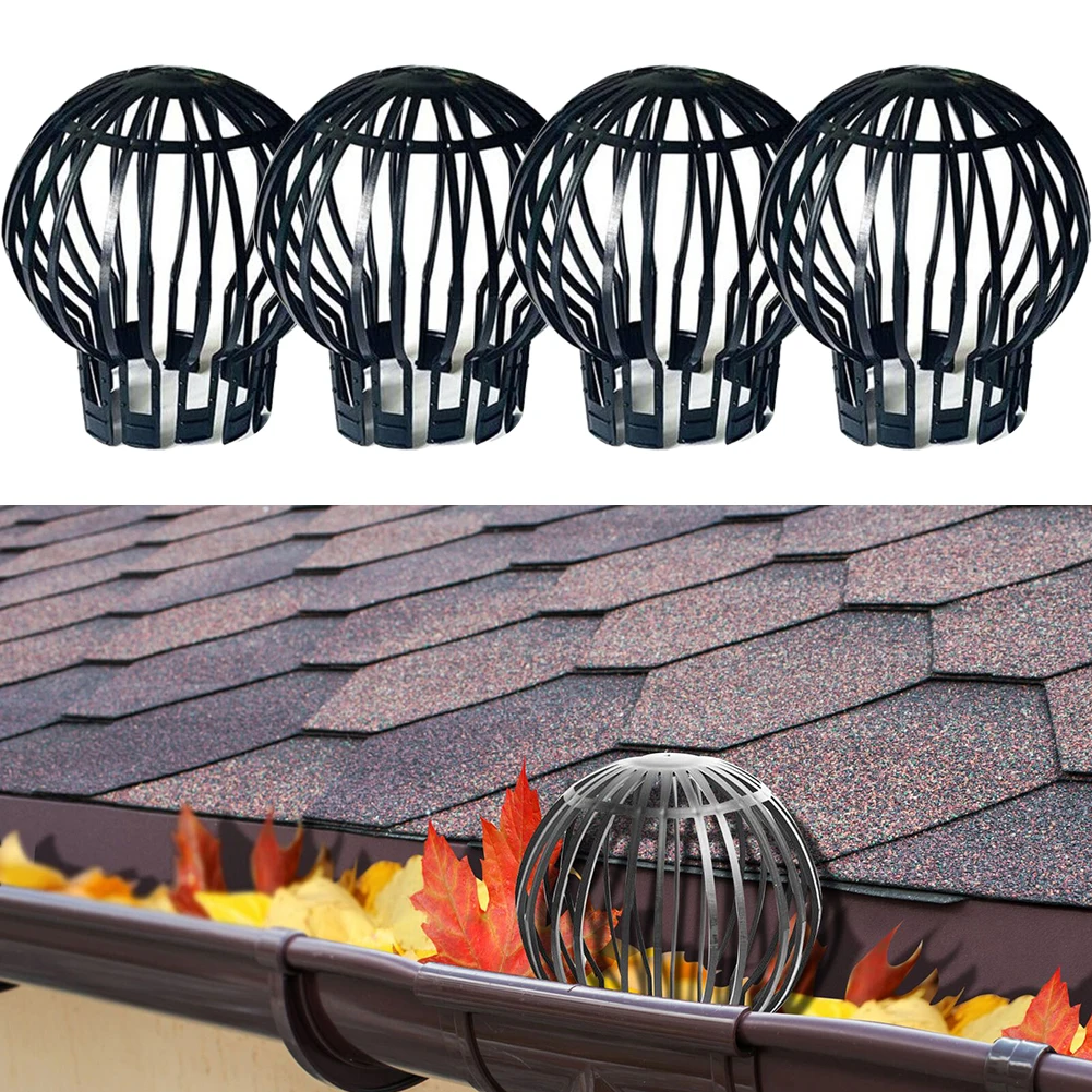 

4x Downpipe Protection Leaves Sieve Roof Gutter Balloon Guard Filters Suitable For Most Household Downpipes Protective
