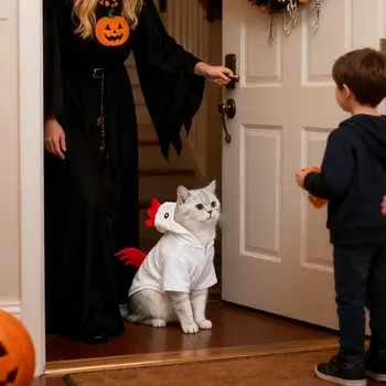 Cute Chicken Halloween Costume for Cats and Dogs 1