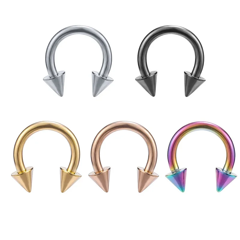 1pc Mode edelstahl Hufeisen Gefälschte Nase Ring C Clip BCR Septum Lip Piercing Falso Nase Ringe Hoop Für Frauen männer