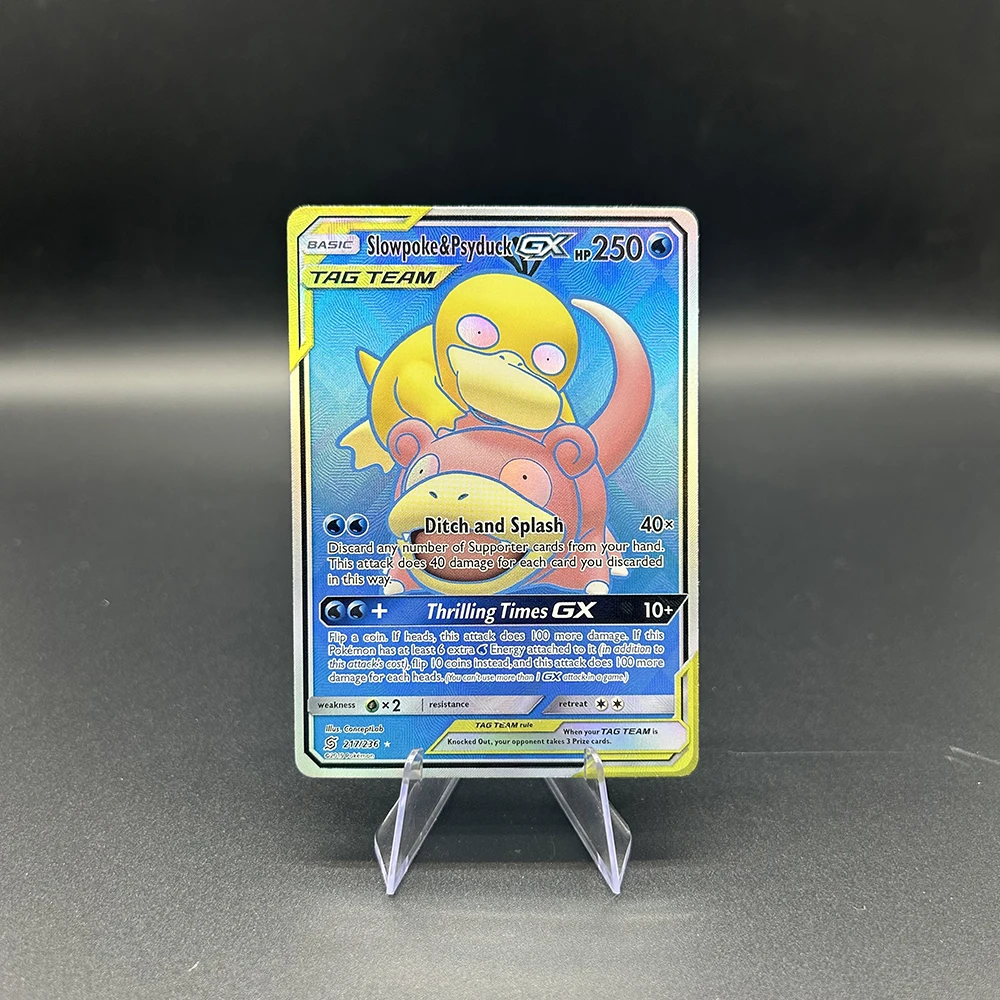 26 neue Designs DIY PTCG TCG Sammelkarte Cartoon TAG TEAM Latios Latias Gengar Karte Englische Folie Refraktive Farbe Flash Geschenke – Detail 24
