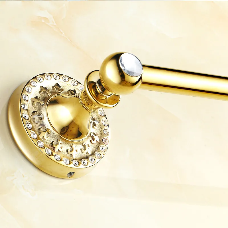 

European Antique Bathroom Towel Bar The Single Rack Copper Pendant Gold Accessories