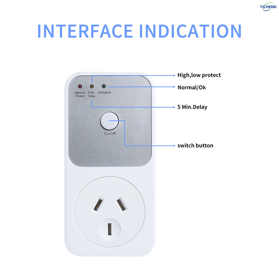 YICHENG Refrigerator Voltage Protector Socket Freezer Surge Protector for  Appliances High/low Voltage Protection