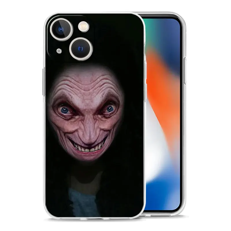 Soft TPU Transparent Phone Case Cover with Humorous Ugly Man Design