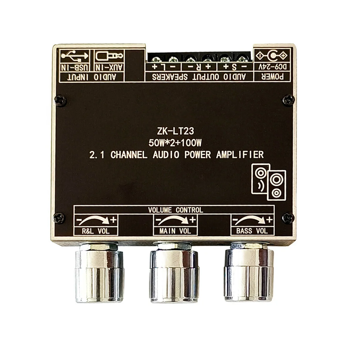 

ZK-LT23 5.1Bluetooth Power Amplifier Board 50W 2.1Channel Amplifier Board with Short Circuit Protection for Sound Box