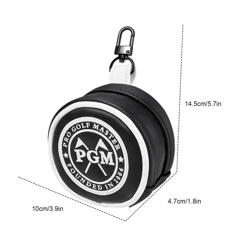 Golf Ball Bag Sack Small Waterproof Golf Ball Holder And Valuables Pouch Portable Carabiner Golf Accessories Bag To Hold 3 Golf