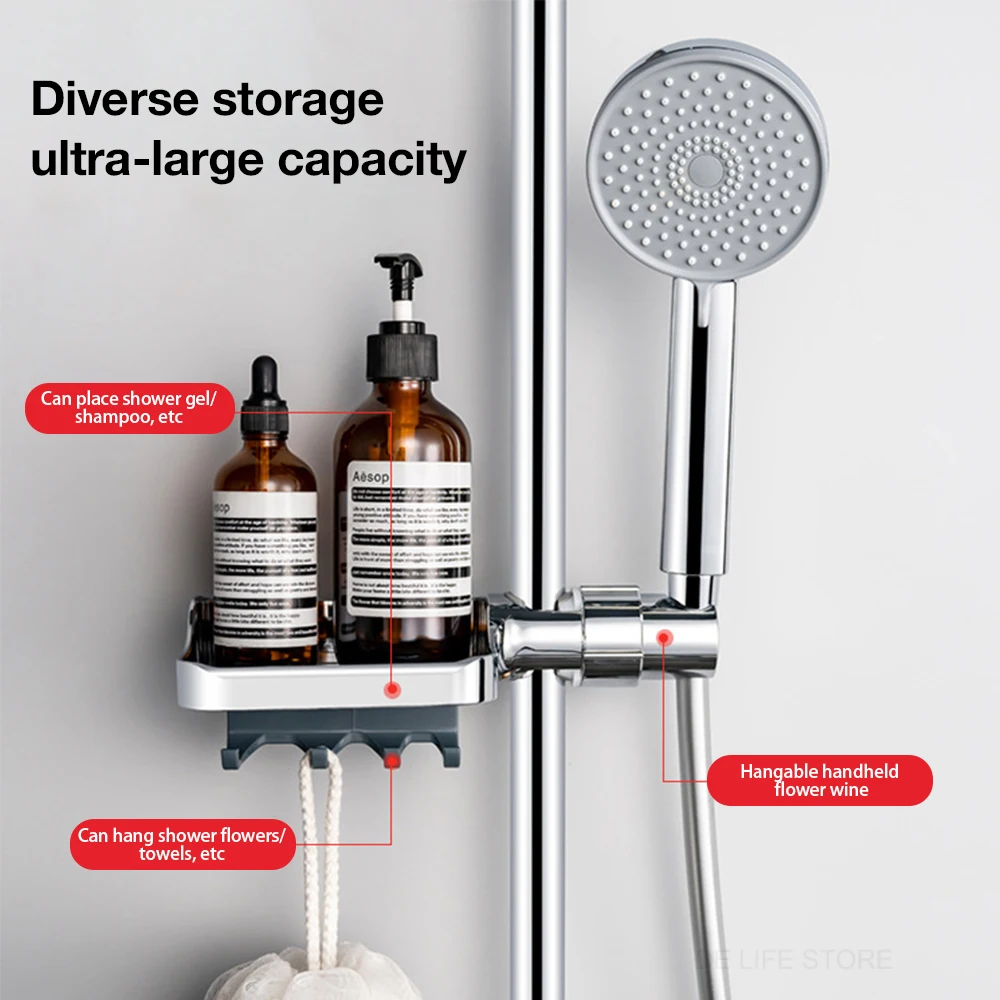 1/2 PCS Bathroom Shelf Without Drilling Bathroom Shelf Shower Organiser With Shower Stand Shampoo Holder Shower Shelf Bathroom A 2