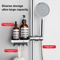 1/2 PCS Bathroom Shelf Without Drilling Bathroom Shelf Shower Organiser With Shower Stand Shampoo Holder Shower Shelf Bathroom A 2