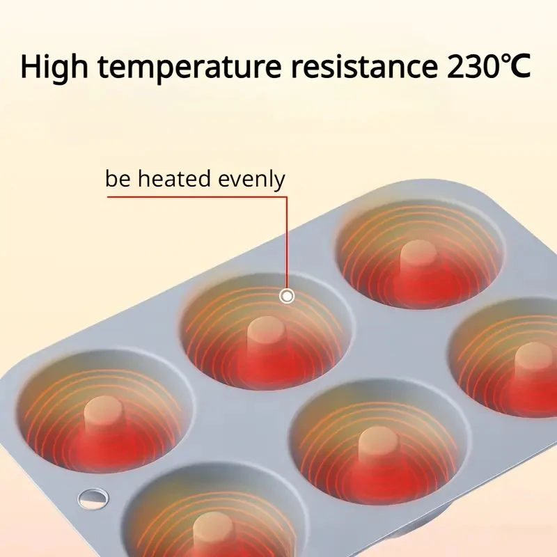 6-Hole Silicone Donut & Muffin Baking Mold 3