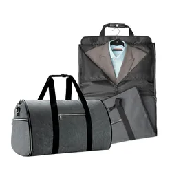 Convertible Duffle Garment Luggage Travel Bag with Shoulder Strap for Men Women 2 in 1 Hanging Suitcase Suit Business Bags