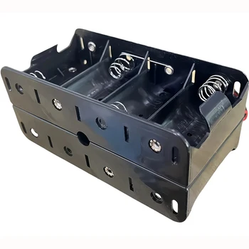 Contenitore porta batterie fai-da-te a 8 slot formato D da 12V, con cavi neri e rossi, per batterie a cella D da 1.5V