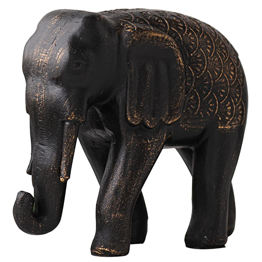 

Resin Elephant Sculpture Landscape Elephant Statue Home Tabletop Decoration