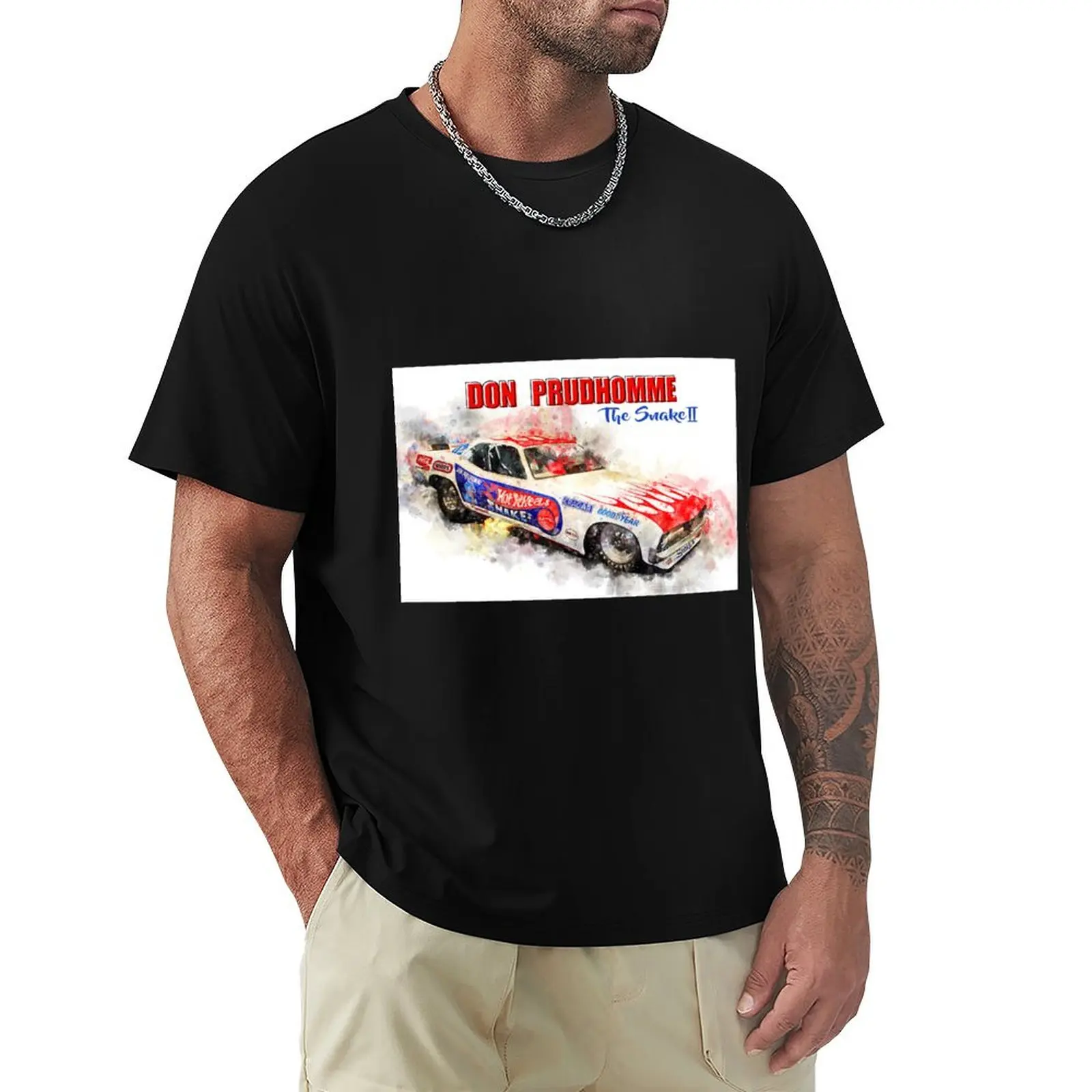

Don Prudhomme, The Snake 2 T-Shirt anime clothes vintage graphic tee plus size men clothing