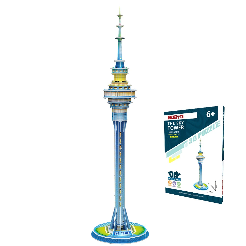 New Zealand Auckland Sky Tower 3D Paper Puzzle Building