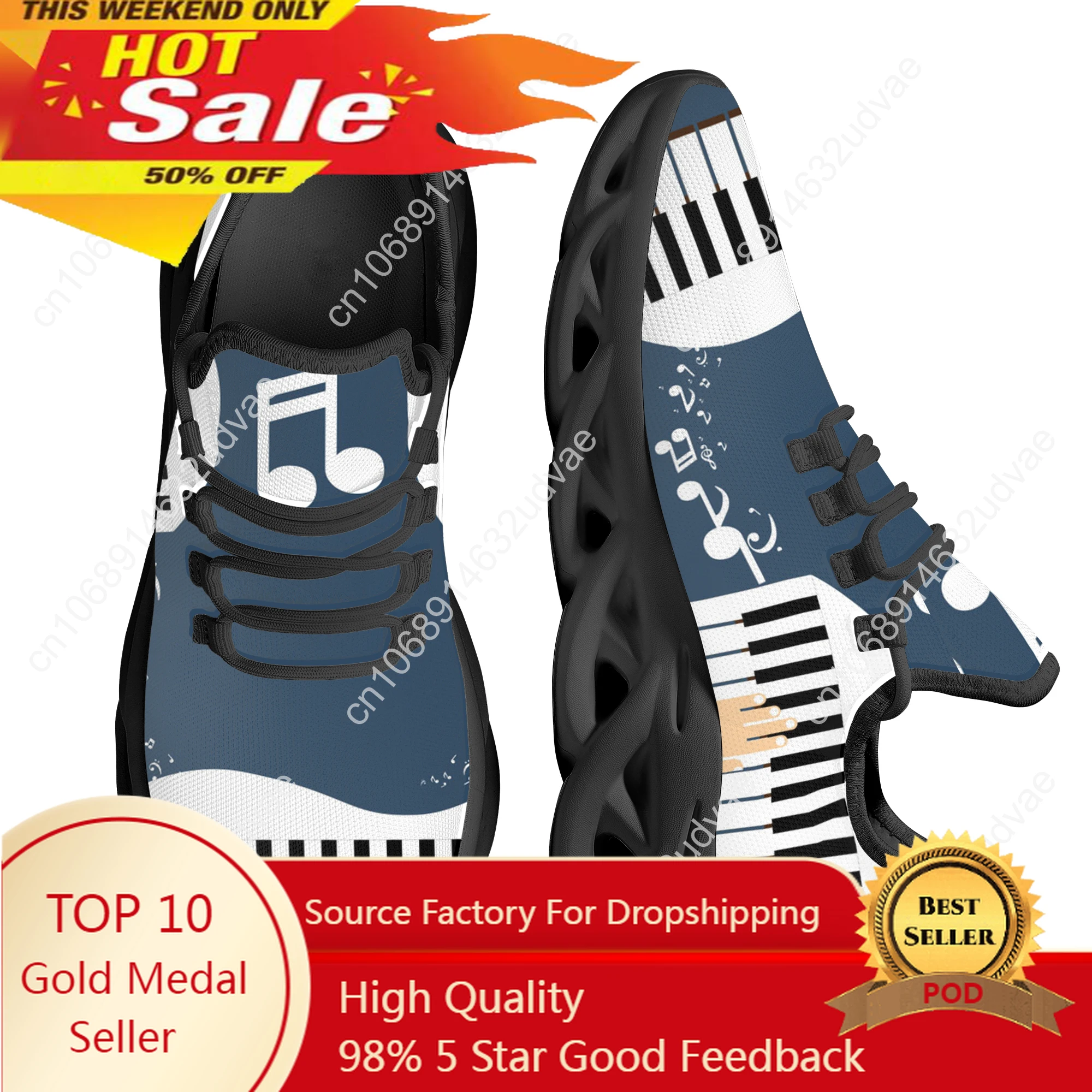 

Cool Piano Keyboard Music Lover High Quality Fashionable Breathable Neutral Mesh Shoes Customized Men Sneaker