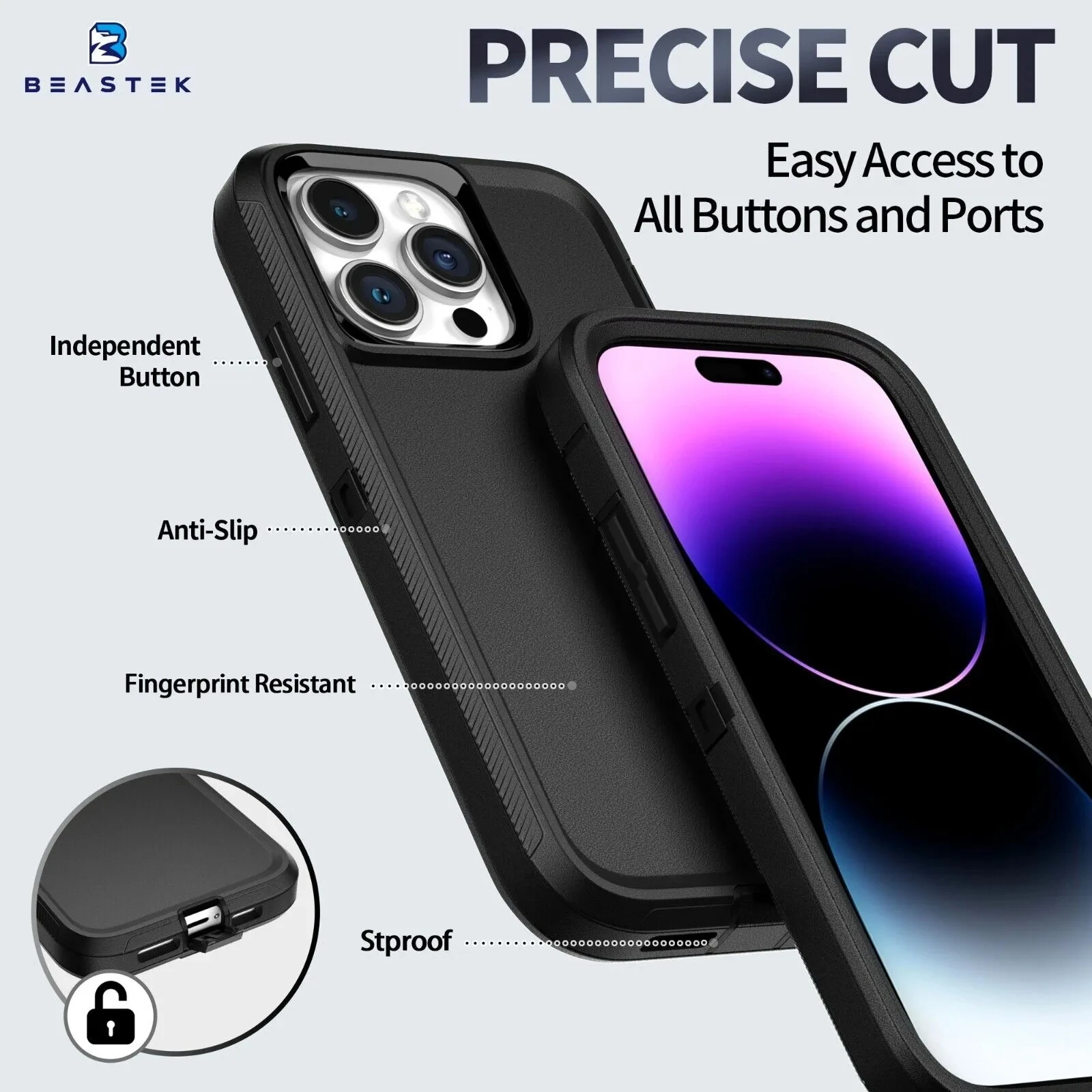 Triple-Protection Heavy Duty Rugged Shockproof & Dustproof Phone Case