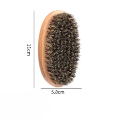 Luxurious Soft Boar Bristle Shaving Brush & Wooden Comb Grooming Kit with Gift Bag (1pc Brush)