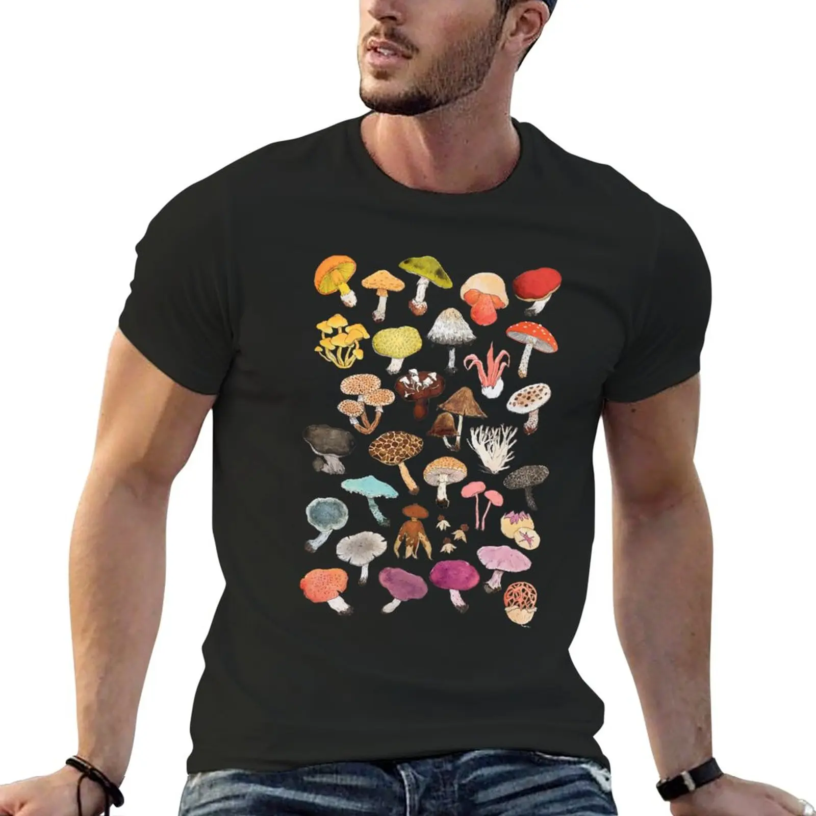

Mushroom Medley T-Shirt sports fans quick drying black t-shirts for men