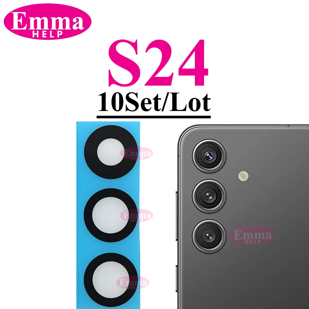 Premium Back Rear Camera Glass Lens Replacement - 10 Pack with Adhesive