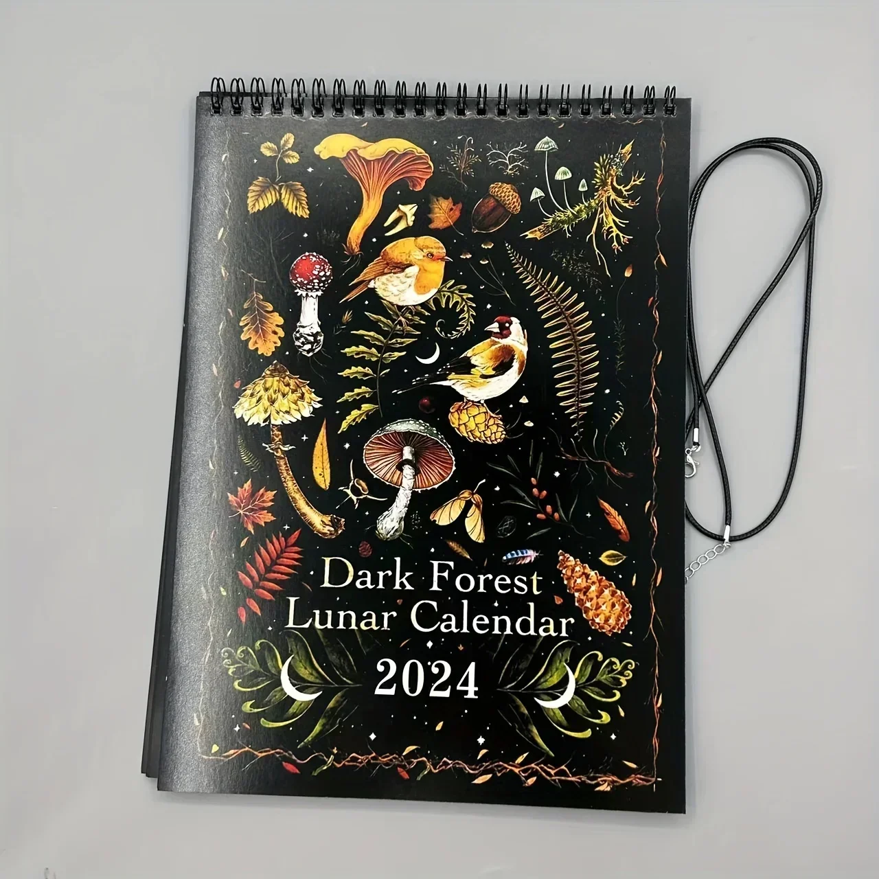 

2024 лес, лунный календарь, темный лес, календарь на новый год, искусство, дом на Хэллоуин, День благодарения, Рождество, отличный подарок