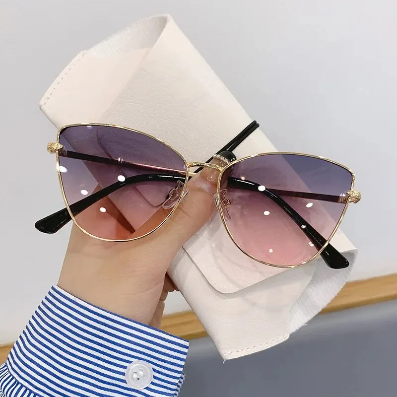 Retro Chic Metal Cat-eye Sunglasses - Women's European & American Fashion UV400
