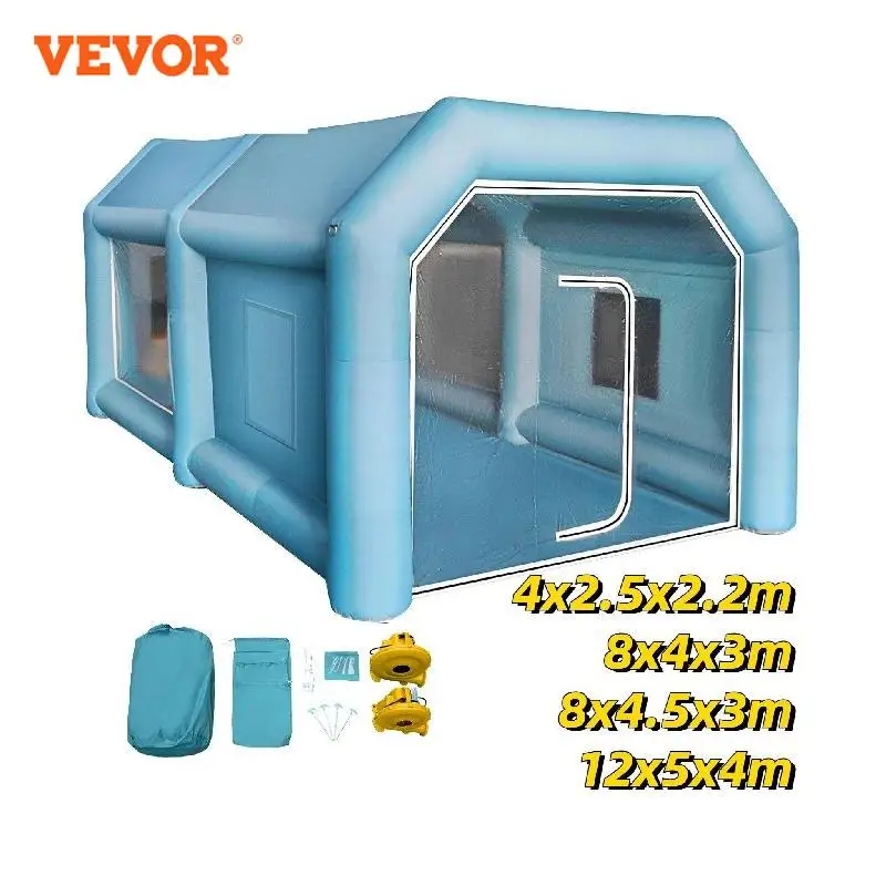 VEVOR Cabine de Pulvérisation Gonflable Tente de Peinture pour Voiture  6x3x2,5m 