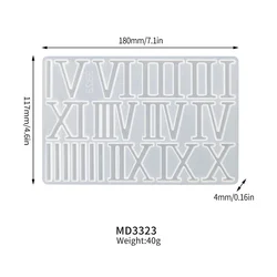 Round Clock Number Drip Mold - DIY Creative Pendant Silicone Mould with Arabic & Roman Numerals (2)