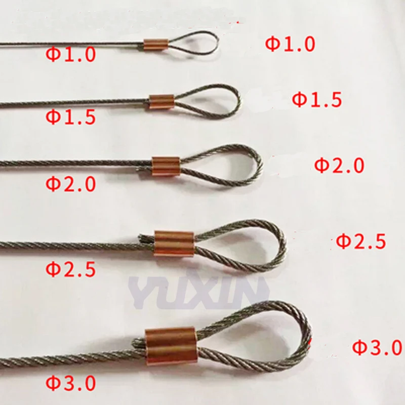 6 Raccords Câble Cuivre 1/4 (6mm) - Sleeve Crimp Pour Câble Acier - Doré