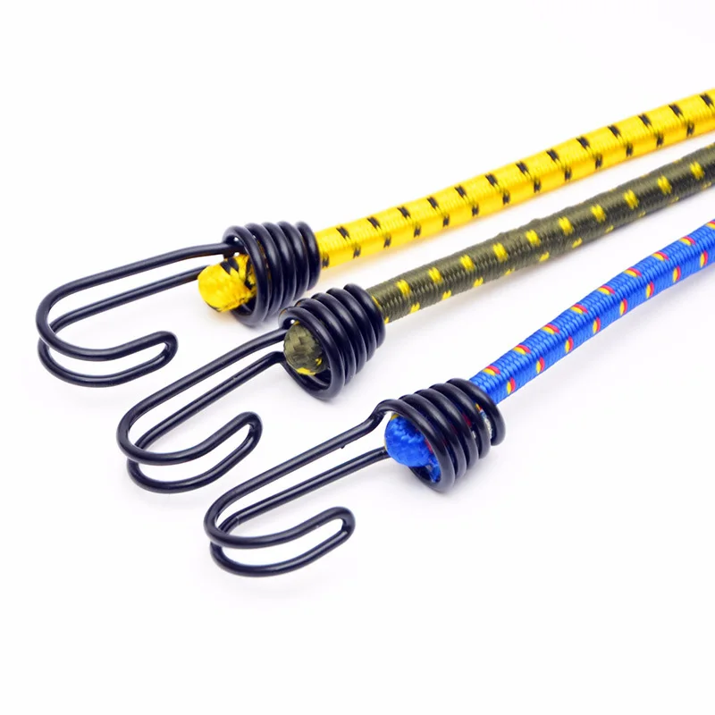 Bungee Cord Elastic Rubber With Hooks 60cmx8mm Tent Rope Clothes Drying Rope Camping Luggage Packaging Outdoor Accessories