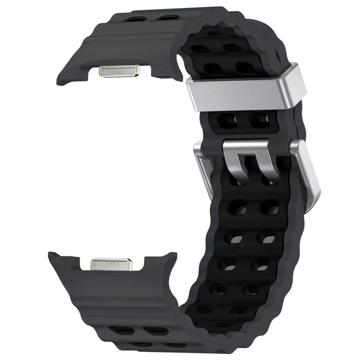 Two-Tone Silicone Sport Band Replacement for Galaxy Watch 8 Classic 46MM