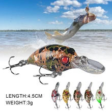 

4.5cm 3g Crankbait Fishing Lure Soft Bait Minnow Lure with 3D Eyes ABS Body Artificial Jig Wobblers Fishing Bait Hard Bait